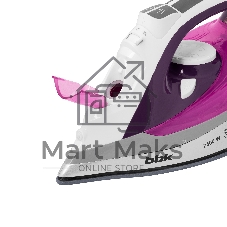 Утюг BBK ISE-2409 фиолетовый, 2400 Вт, 40 г/мин, 140 г/мин, 360 мл