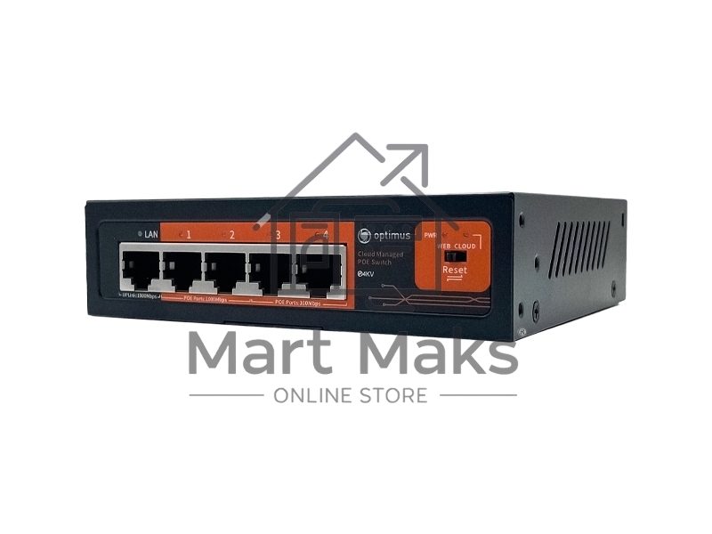 Коммутатор Optimus U1IC-2F2G/1G, 2×100 Мбит/с PoE+ + 2×1 Гбит/с PoE+ + 1×1 Гбит/с Uplink, настраиваемый