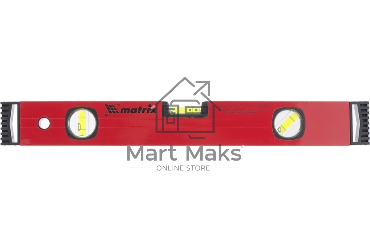 Уровень алюминиевый Matrix 400 мм, фрезерованный, 3 глазка 33604