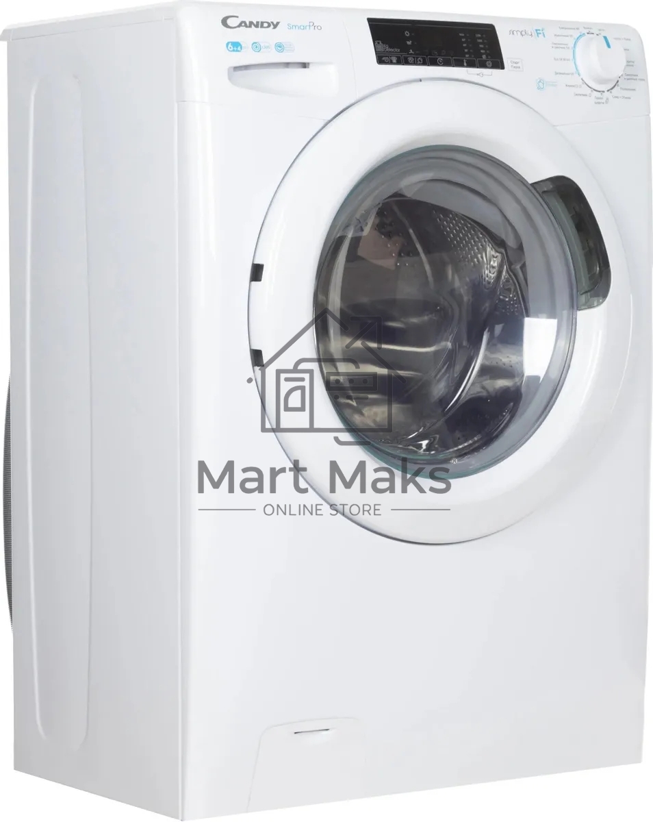 Стиральная машина Candy Smart Pro CSOW4 1364T/2-07 белый, загрузка фронтальная 6 кг, 1300 об/мин., класс: В