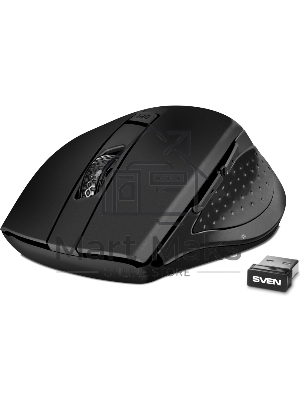 Мышь беспроводная SVEN RX-425W черный, 1600 dpi, радиоканал, USB, кнопки - 6