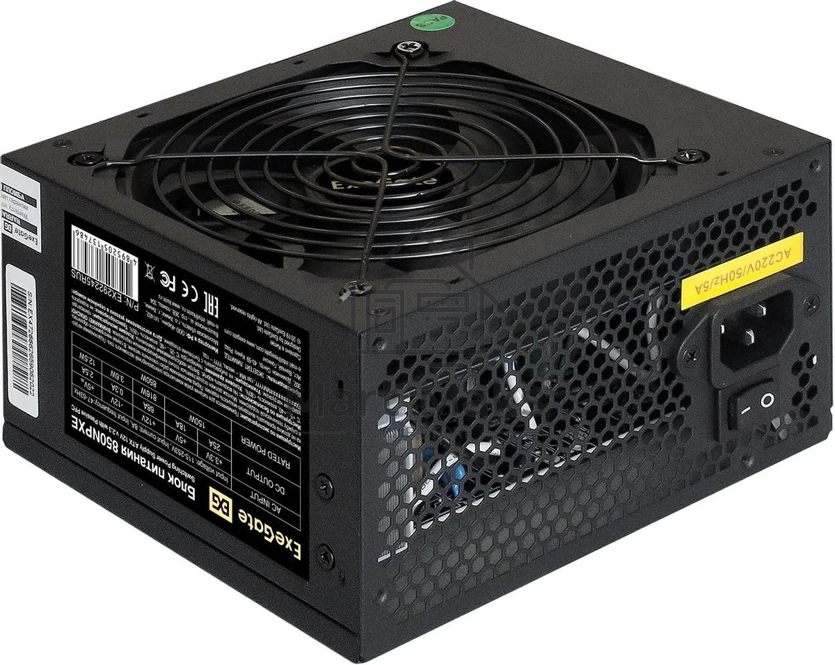 Блок питания ExeGate 850NPXE (EX292245RUS-PC), 850Вт, 120мм, черный
