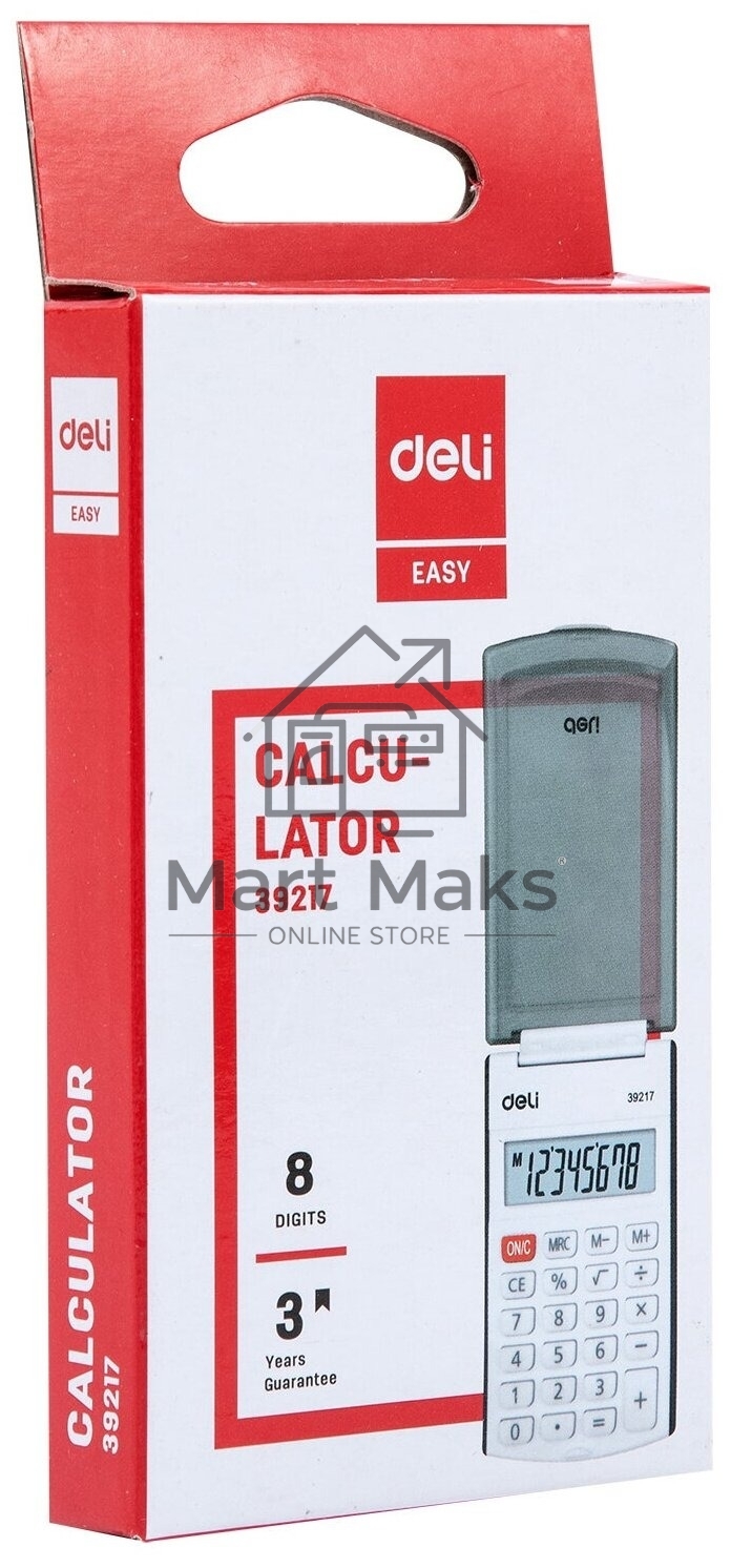 Калькулятор карманный Deli E39217/BLUE синий 8-разр.