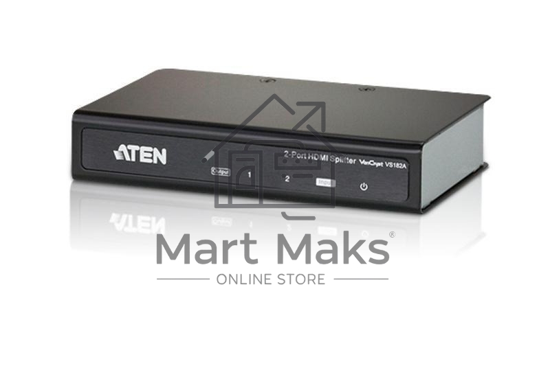 Разветвитель ATEN VS182A-AT-G 2 PORT HDMI Splitter W/1,8M W/EU ADP,