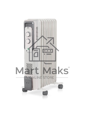 Масляный обогреватель Ballu CUBE BOH/CB-09W (9 секций), белый, 2000 Вт, 25 м2, механический термостат