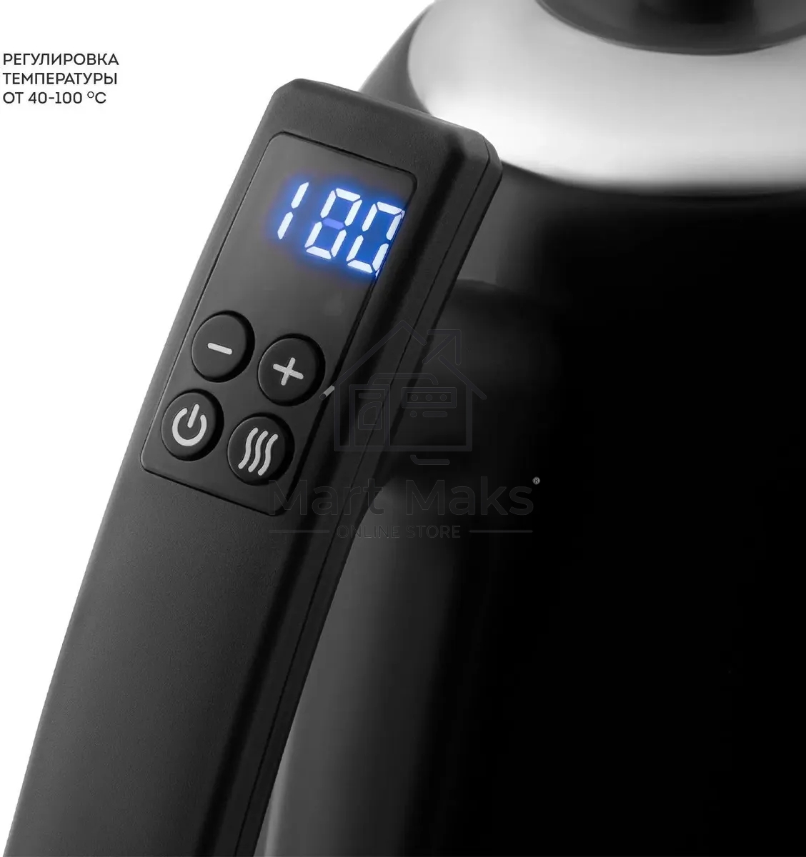 Чайник электрический Galaxy Line GL 0343, черный нефрит, металл, 2200 Вт, 1,7 л