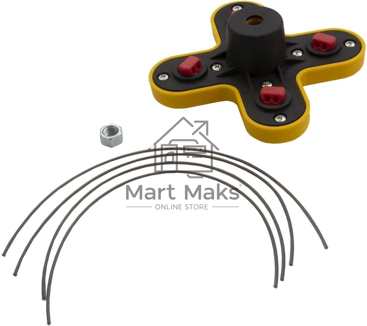 Головка триммерная универсальная гайка Denzel М10х1, 25 левая