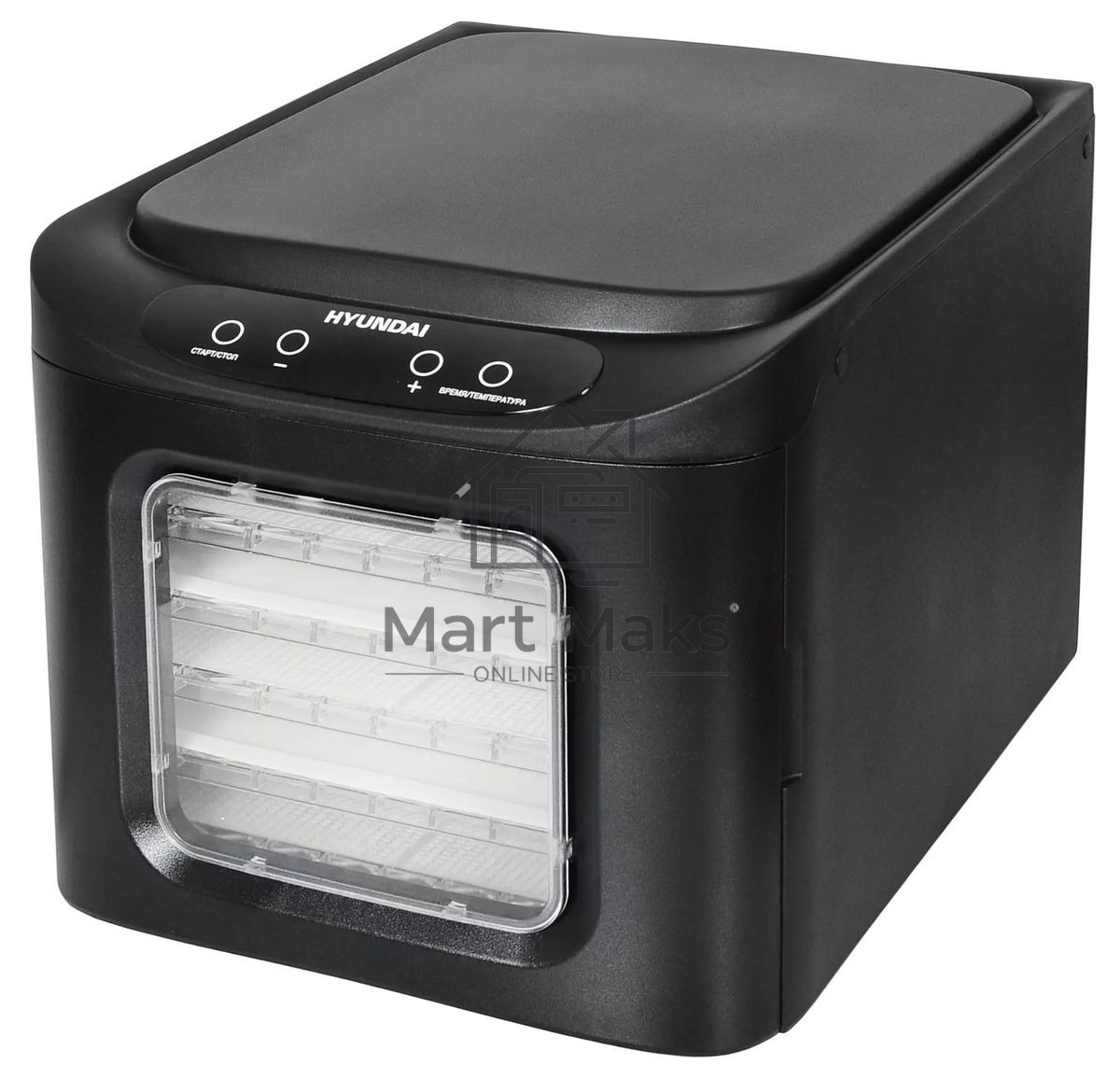 Сушка для фруктов и овощей Hyundai HYFD-P1203 12под. 500 Вт, черный