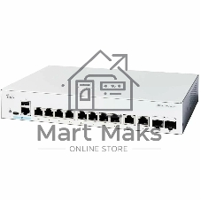 Коммутатор Cisco C1300-8T-E-2G, 8×1 Гбит/с + 2×1 Гбит/с Combo (RJ45/SFP), управляемый