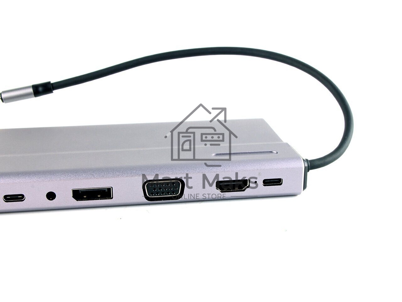 Адаптер VCOM TypeC -->3*USB3.0+2*USB2.0+VGA+RJ45+SD+TF+AUD+HDMI+DP+2*USB3.1 Data+PD