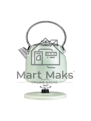 Чайник электрический Galaxy Line GL 0333, мятный, металл, 2200 Вт, 1,5 л