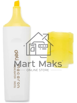 Текстовыделитель Deli ES621Syellow Macaron, скошенный пишущий наконечник, 1-5мм, желтый