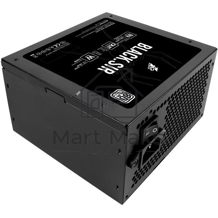 Блок питания 1STPLAYER SR-500W, 500Вт, 80 PLUS, 120мм, черный
