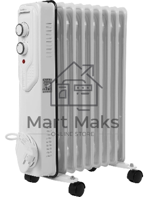 Масляный обогреватель Centek CT-6206 (9 секций), белый, 1000/1500/2000 Вт, 20 м2, 3 режима, термостат