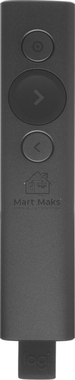 Презентер Logitech Spotlight Slate (серый, Bluetooth/2.4 GHz, перезаряжаемая литий-полимерная батарея 85мА·ч, 3D-акселерометр, гироскоп, кабель для зарядки, чехол) (арт. 910-004867, M/N: R-R0011/C-U0016)