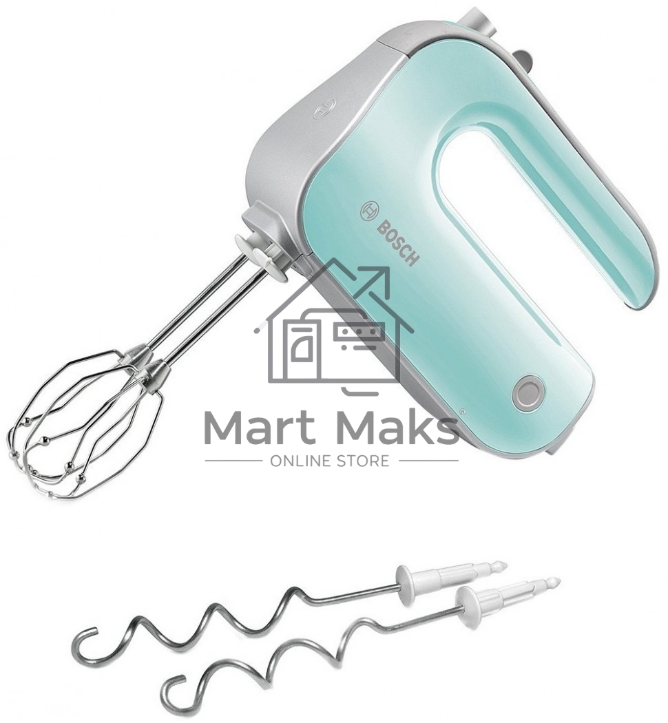 Миксер Bosch MFQ40302 бирюзовый, ручной, 500 Вт, 5 скоростей
