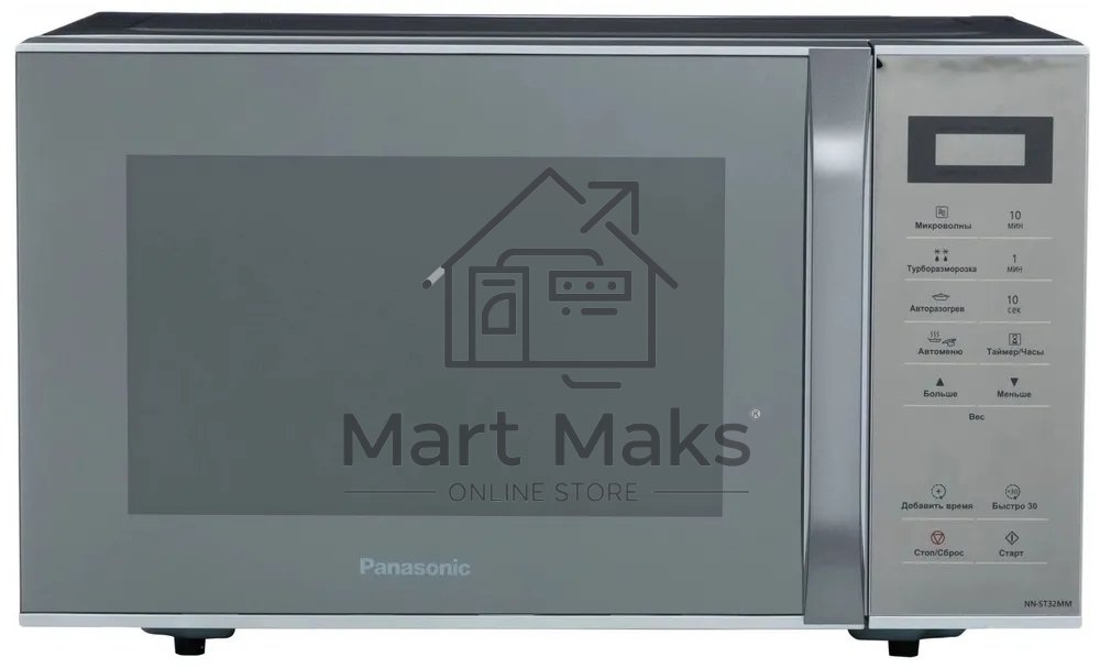 Микроволновая печь Panasonic NN-ST32MMZPE металик, 25 л 800 Вт, переключатели - сенсор