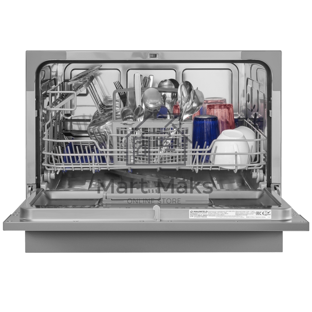 Посудомоечная машина Maunfeld MLP-06DS, серый, 55 см, 6 компл., 49 дБ, класс A+