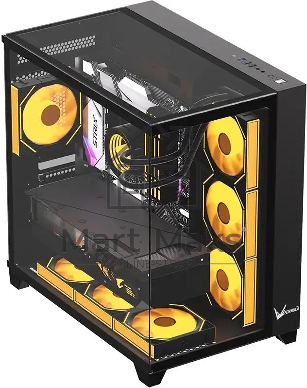 Компьютерный корпус AeroCool / Formula Crystal Z9M черный без БП mATX 1xUSB3.0 1xUSB3.1 audio bott PSU