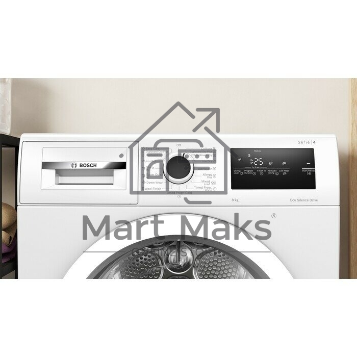 Сушильная машина Bosch WTN86211ME белый, 8 кг, сушка - конденсационная, программ - 13, 59.8 x 84.2 x 61.3 см
