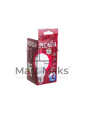 Лампа светодиодная Ресанта LL-R-A60-13W-230-4K-E27 груша, 13 Вт, нейтр., Е27