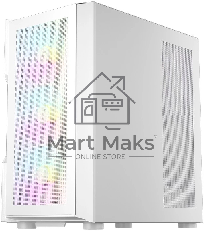 Компьютерный корпус 1STPLAYER TRILOBITE T7-P белый, ATX, 4x120мм LED fans