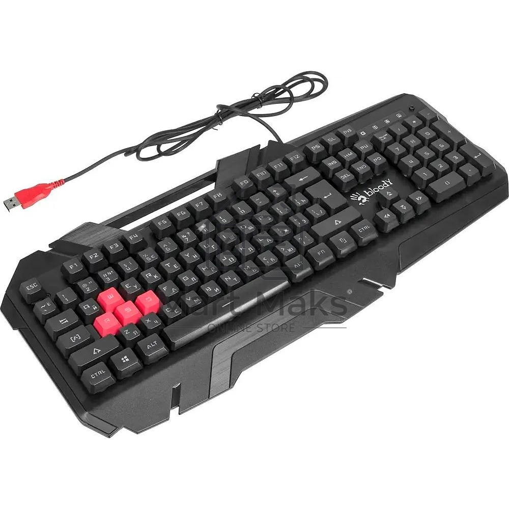 Клавиатура проводная A4tech B150N черный USB Gamer LED 1115067