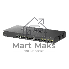 Коммутатор D-Link DXS-1210-12TC/B1A, 8×10 Гбит/с + 2×10 Гбит/с SFP+ + 2×10 Гбит/с Combo, управляемый
