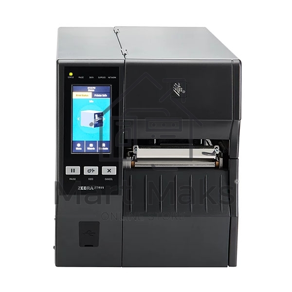 Принтер этикеток термотрансферный коммерческий Zebra TT ZT411 203 dpi, 356 мм/сек, USB, RS-232, Ethernet, USB Host, Bluetooth, серый/черный