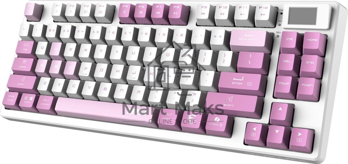 Клавиатура MSI Forge GK600, USB, белый фиолетовый