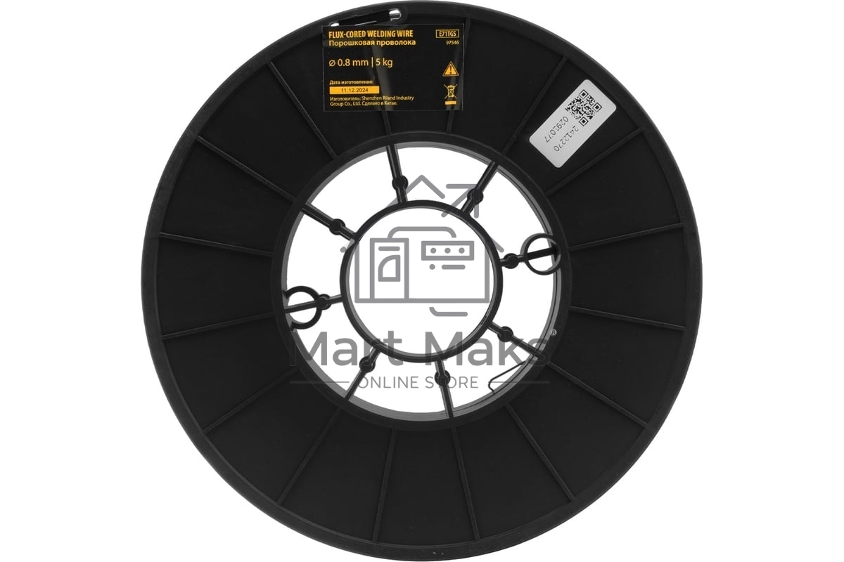 Порошковая проволока Е71TGS, диам. 0,8 мм, 5 кг, диам. катушки D200 Denzel