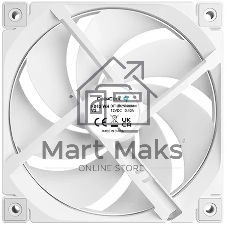 Вентилятор корпусной DeepCool FD12 WH V2 белый, 120 мм, 500-2500 об/мин, 32.32-35.66 дБ, 4 pin PWM, без подсветки