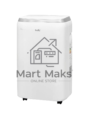 Кондиционер мобильный Ballu BPHS-11H 11000 BTU, 25 м², 45 дБ, охлаждение, обогрев, осушение, белый