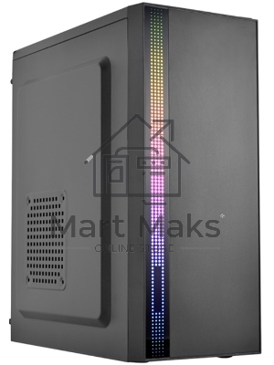 Компьютерный корпус ATX Filum S17 черный, без БП, RGB strip, USB 3.0
