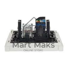 Розетка двойная TV+RJ45 кат.6 IEK FORTE&PIANO FP237 белый