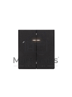 Выключатель STRONG 2 кл с подсветкой 10А с/у антрацит KRANZ