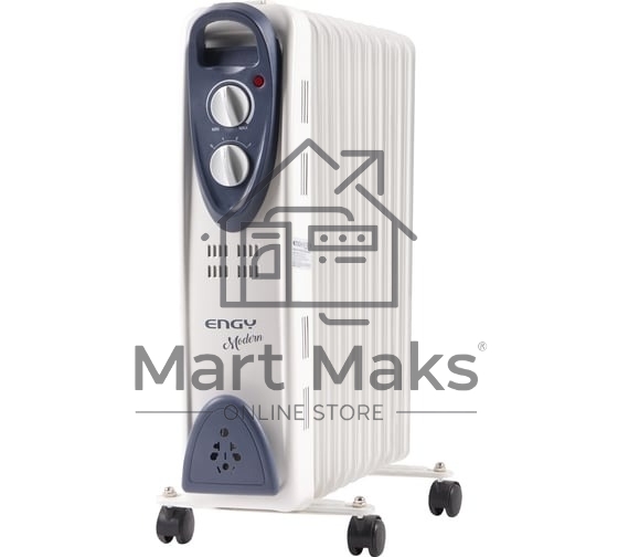 Масляный обогреватель ENGY EN-2211 Modern (11 секций) белый, 2500 Вт, 25 м2, термостат
