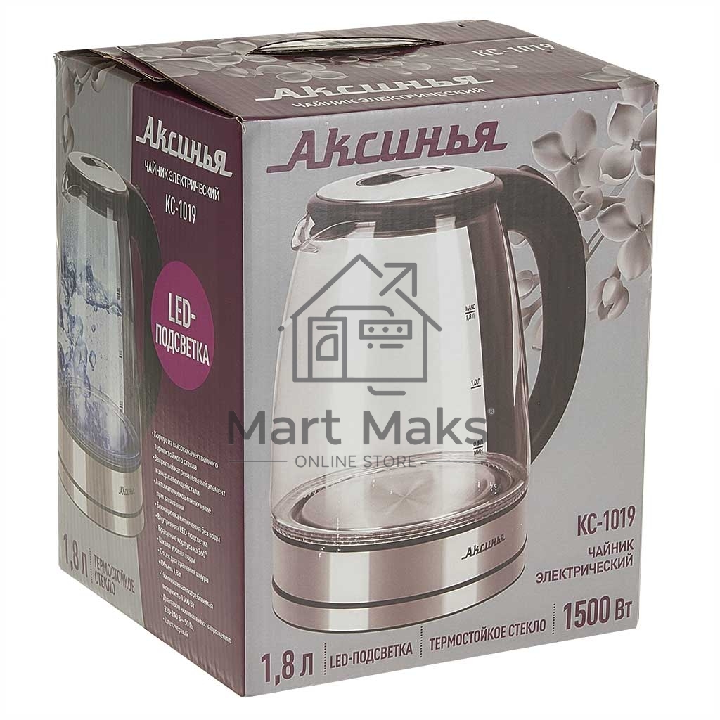 Чайник электрический АКСИНЬЯ КС-1019 черный