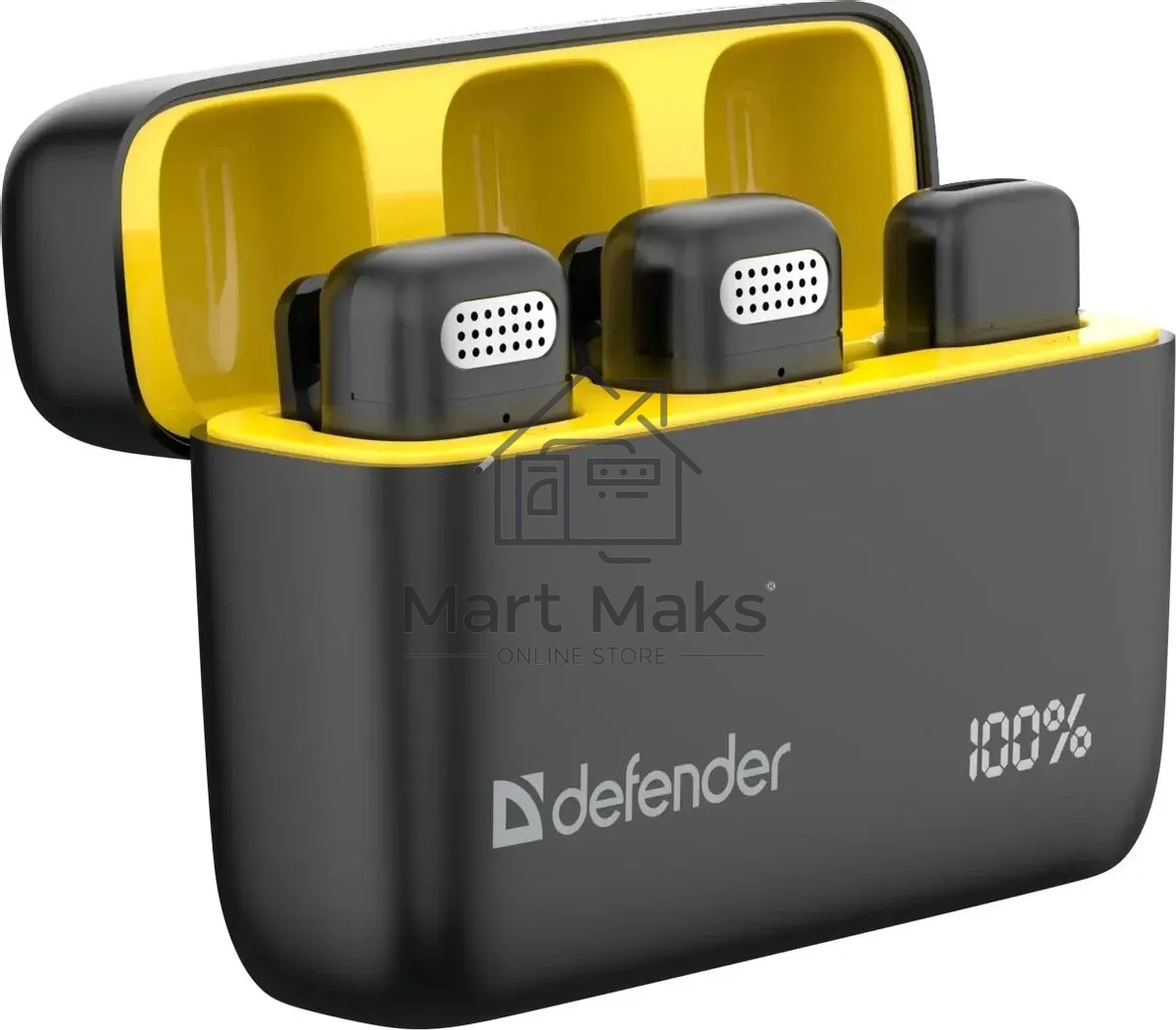 Петличный микрофон DEFENDER (64139) Talky-139 wrls, черный, кейс, 2шт