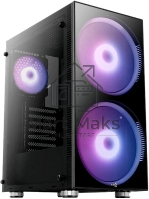 Компьютерный корпус Aerocool / Formula Python (3xUSB, 2xAudio, 0.5 мм,2x200 мм FAN, прозрачная стенка-закаленное стекло, ATX, без БП)