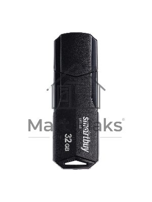 Флешка USB SmartBuy CLUE black (SB32GbCLU-K3), 32Gb, USB 3.0/3.1, R/W 70/25, черный