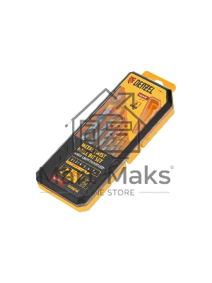 Набор сверл по металлу Denzel 2-8мм, Р6М5-TiN, Golden Tip, 6 шт 723000