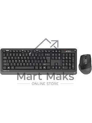 Комплект клавиатура+мышь A4Tech FStyler FG1035 беспроводной, USB, 2000 DPI, чёрный/серый
