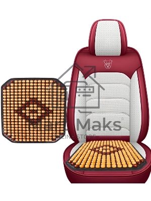 NOVA BRIGHT (коврик) массажная деревянная, бежевая с рисунком, противоскользящая основа 48144