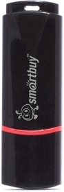 Флешка USB Smartbuy Crown black (SB32GbCRW-K), 32Gb, USB 2.0, R/W 15/5, черный/красный