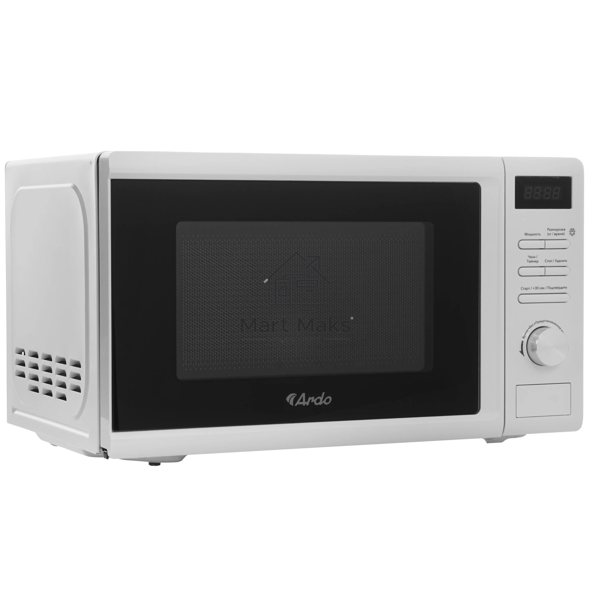 Микроволновая печь Ardo MEA20-EW2 белый, 20 л, 700 Вт, переключатели - кнопки, поворотный механизм