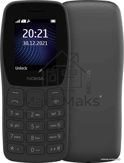 Мобильный телефон NOKIA 105 TA-1416 DS EAC2+ 4/4Mb черный
