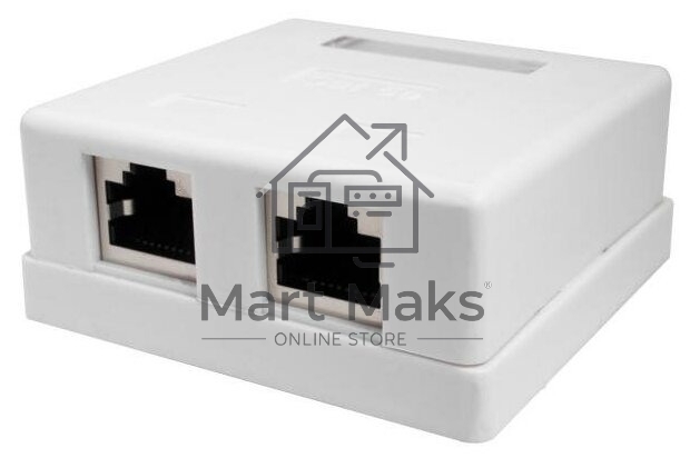 Розетка Suprlan 10-0308-1 наклад.RJ45 2 кат.5E FTP бел.