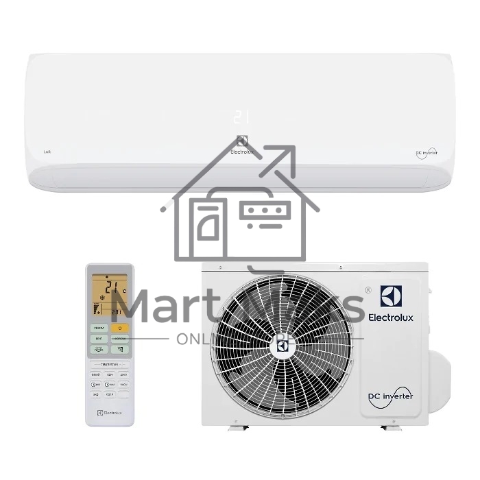 Кондиционер сплит-система Electrolux EACS/I-12HAL/N8 инвертор, 12000 BTU, 30 м², 25 дБ, охлаждение, обогрев, осушение, белый