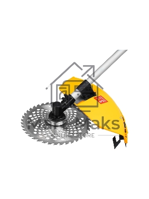 Триммер бензиновый Denzel DT-52E, 52 см3, неразъемная штанга, электростартер, состоит из 2 частей